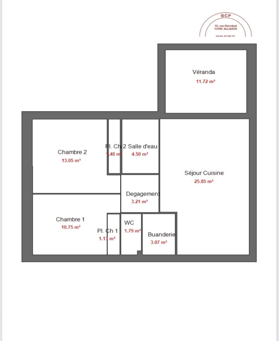 Villa Type 3 Plan de Cuques  Plain-pied